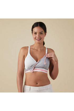 Bravado Designs Clip And Pump HandsFree Nursing Bra Accessory  Sustainable  Dove Heather With Dusted Peony  2