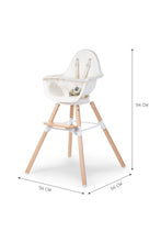 
                        
                          Load image into Gallery viewer, Childhome Evolu One.80?? High Chair Natural White with Bumper 7
                        
                      