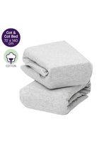 
                        
                          Load image into Gallery viewer, Cleavamama Jersey Cotton Fitted Sheets One Size for Cot and Cot Bed 70 x 140 x 17 cm Grey 1
                        
                      
