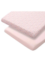 
                        
                          Load image into Gallery viewer, Cleavamama Jersey Cotton Fitted Sheets One Size for Cot &amp; Cot Bed 72 x 140 x 17 cm Pink 3
                        
                      