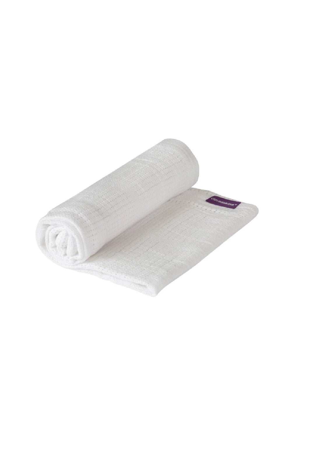 Clevamam Cellular Baby Blanket Cot Cot Bed 120 X 140 Cm White 1