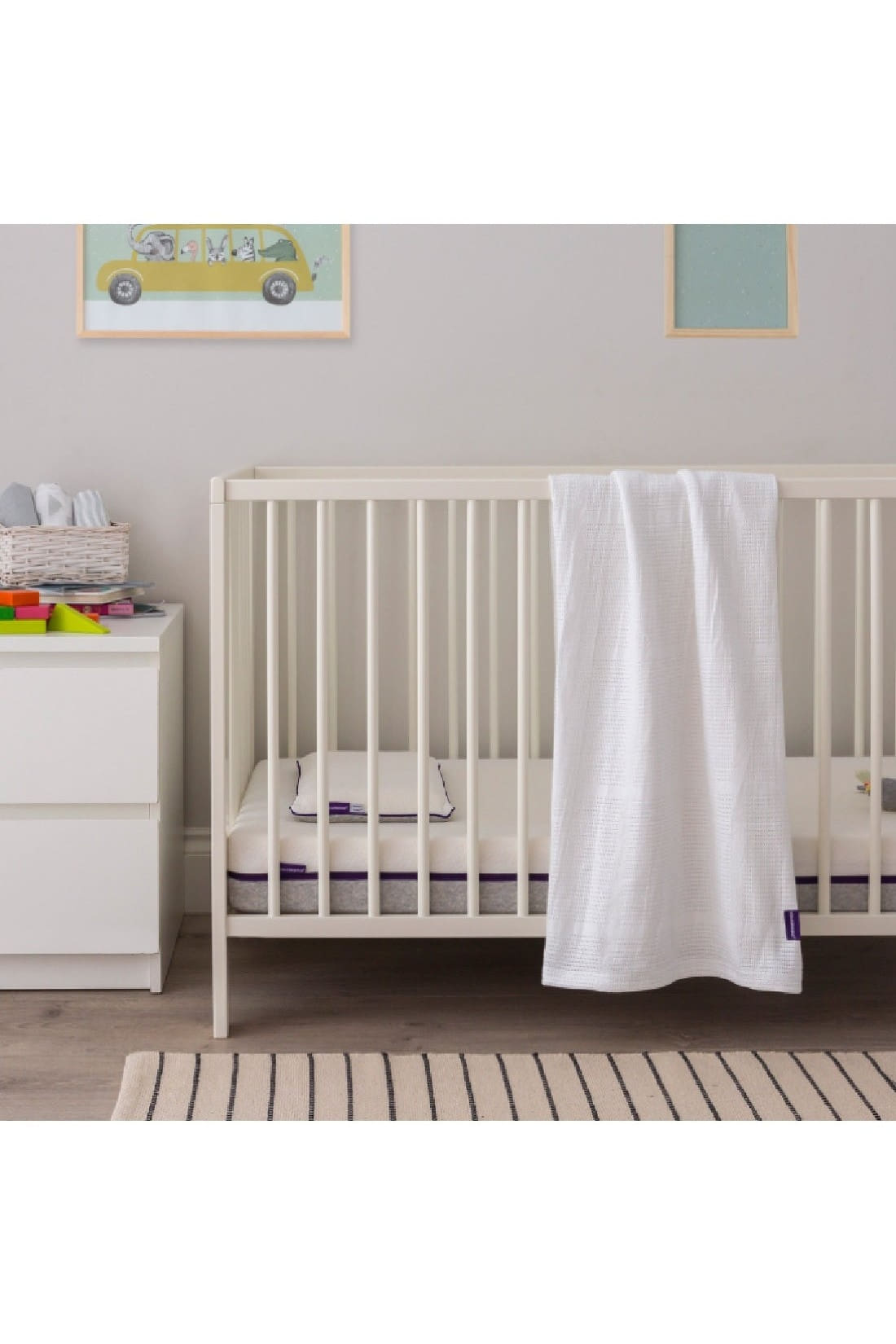 Buy Clevamam Cellular Baby Blanket Cot & Cot Bed 120 x 140 cm White