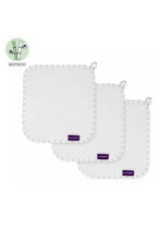 
                        
                          Load image into Gallery viewer, Clevamama Bamboo Baby Washcloth Set 3PK - White &amp; Grey
                        
                      