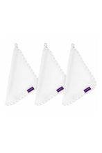 
                        
                          Load image into Gallery viewer, Clevamama Bamboo Baby Washcloth Set 3PK - White &amp; Grey
                        
                      