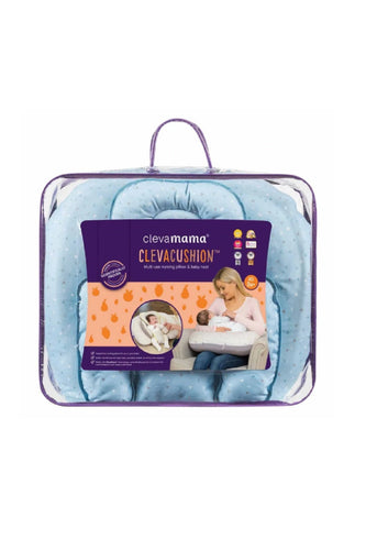 Clevamama Clevacushion Nursing Pillow And Baby Nest Blue 1