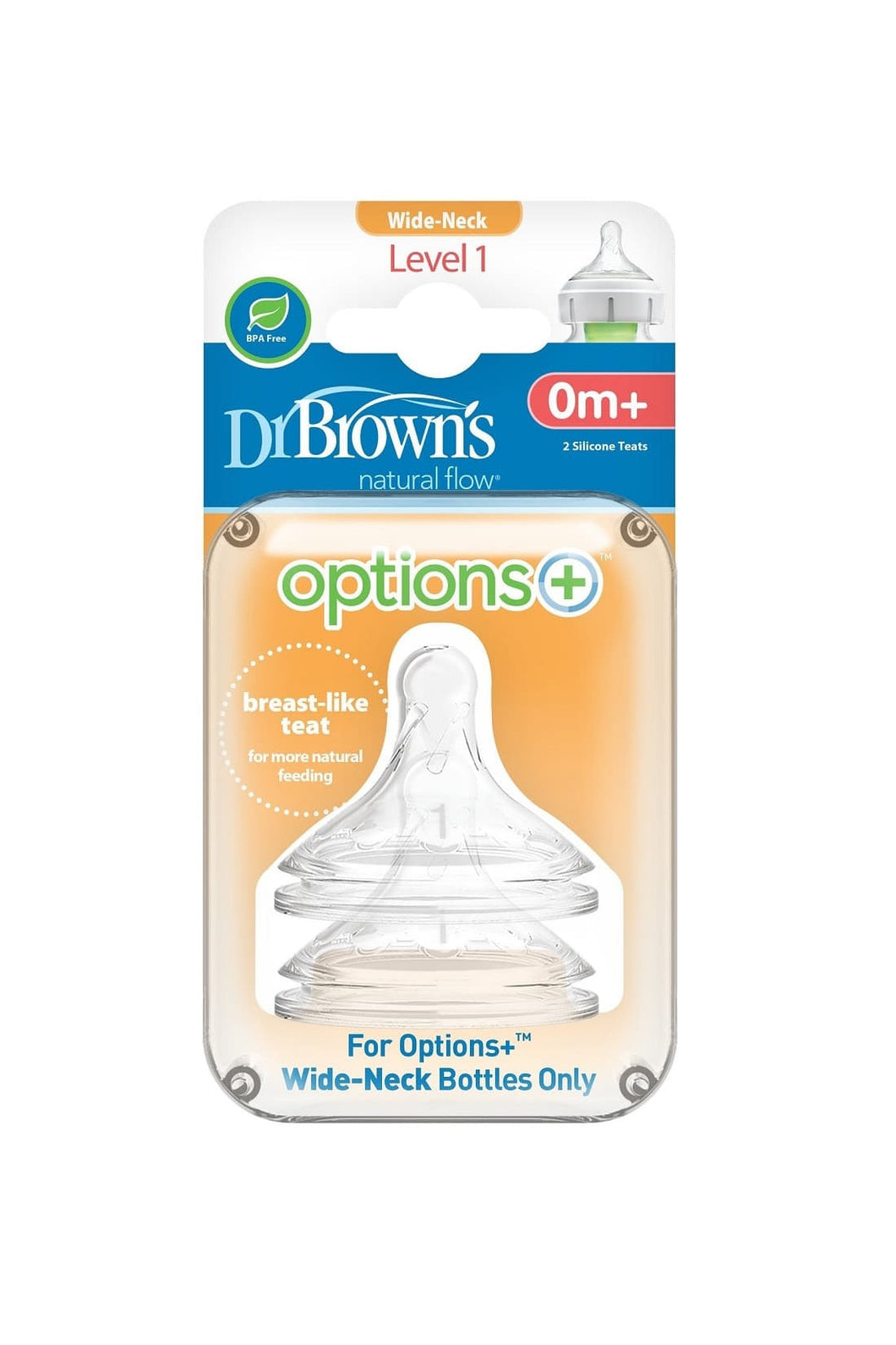 Dr Browns Options Level 1 Om Teats 2 Pack