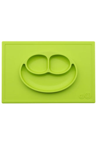Ezpz Happy Mat Smile Plate Lime 1