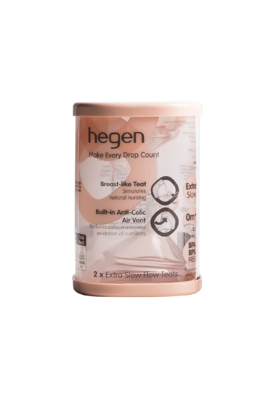 Hegen Teat Extra Slow Flow 2 Pack 1