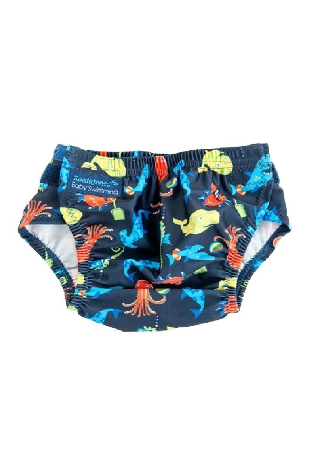 Konfidence Aqua Nappy Sea Friends Navy