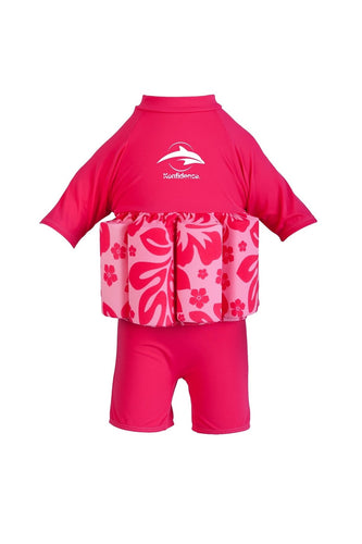 Konfidence Floatsuit 4 5 Years Hibiscus Pink