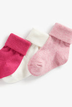 
                        
                          Load image into Gallery viewer, Mothercare Pink Turn-Over-Top Baby Socks - 5 Pack
                        
                      