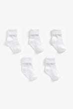 
                        
                          Load image into Gallery viewer, Mothercare White Turn-Over-Top Socks - 5 Pack
                        
                      