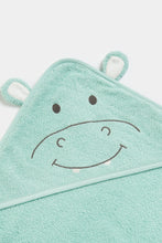 
                        
                          Load image into Gallery viewer, Mothercare Hippo Cuddle And Dry Hooded Towel
                        
                      