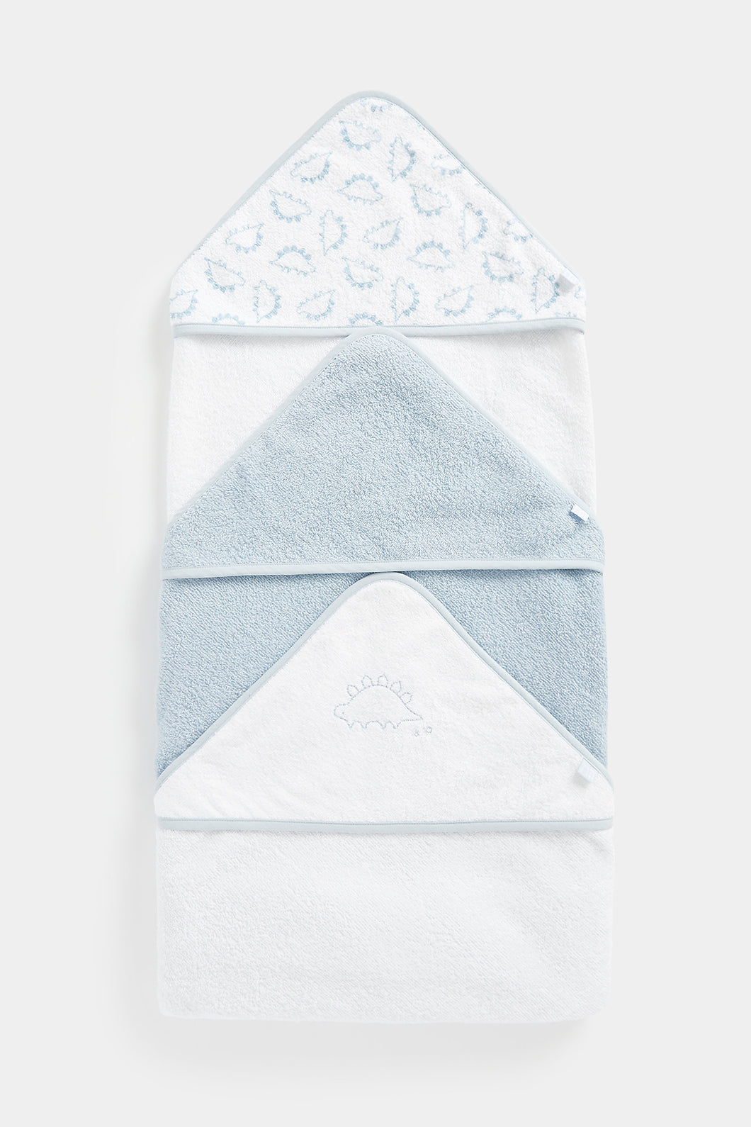 Mothercare Dino Cuddle And Dry Hooded Towels - 3 Pack