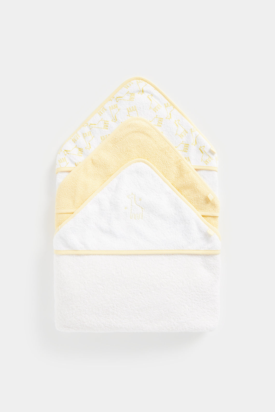 Mothercare Giraffe Cuddle And Dry Hooded Towels - 3 Pack