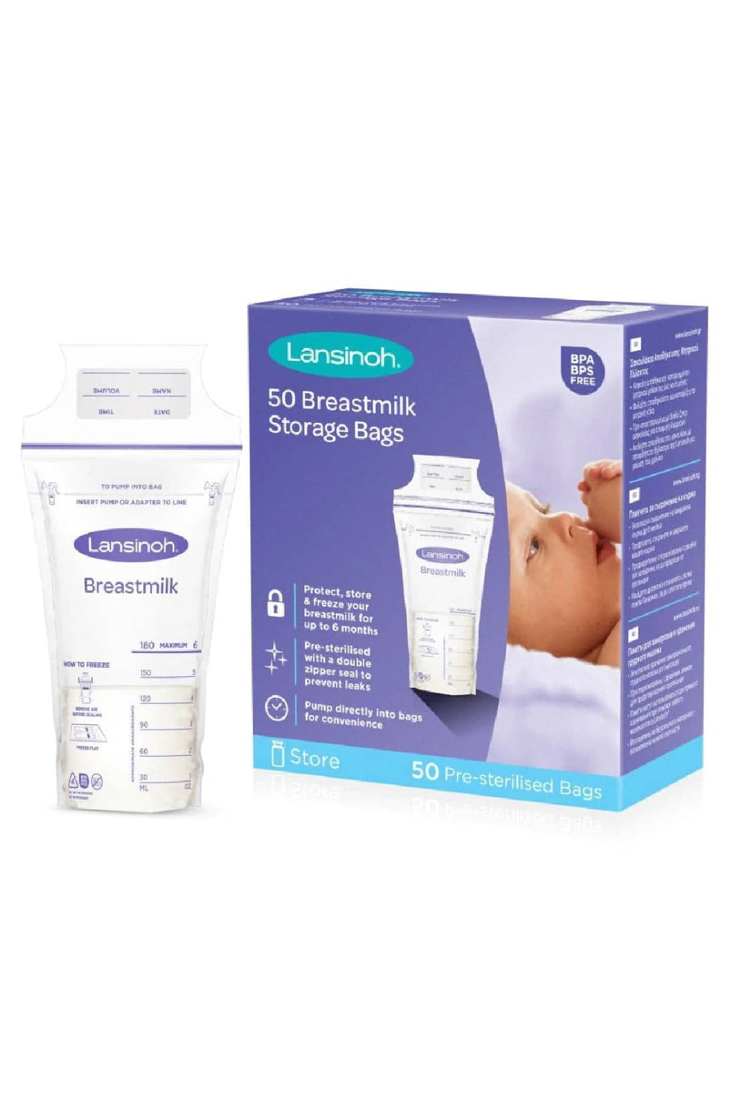 Lansinoh Breastmilk Storage Bags 50 Pack 1