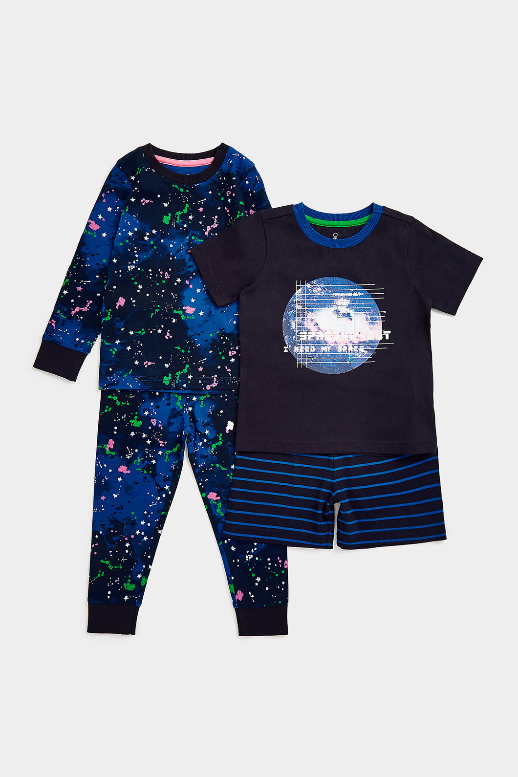 Mothercare Spacing Out Long And Short Pyjamas - 2 Pack