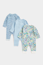 
                        
                          Load image into Gallery viewer, Mothercare Floral Footless Sleepsuits - 3 Pack
                        
                      