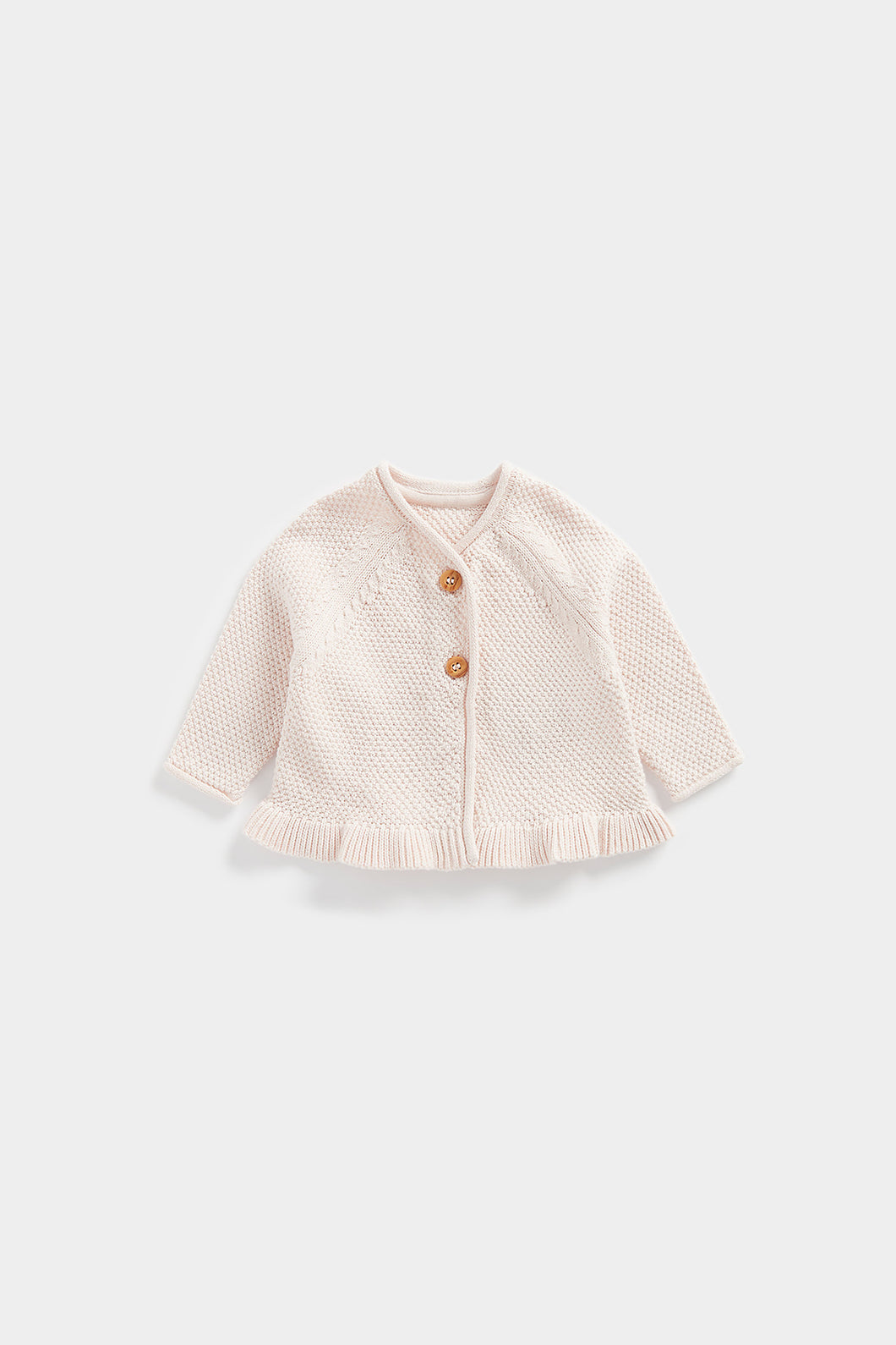 Mothercare Pink Frill Knitted Cardigan