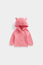 
                        
                          Load image into Gallery viewer, Mothercare Pink Organic-Cotton Knitted Cardigan
                        
                      