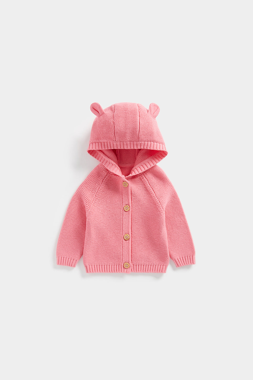 Mothercare Pink Organic-Cotton Knitted Cardigan