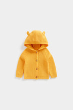 
                        
                          Load image into Gallery viewer, Mothercare Ochre Organic-Cotton Knitted Cardigan
                        
                      