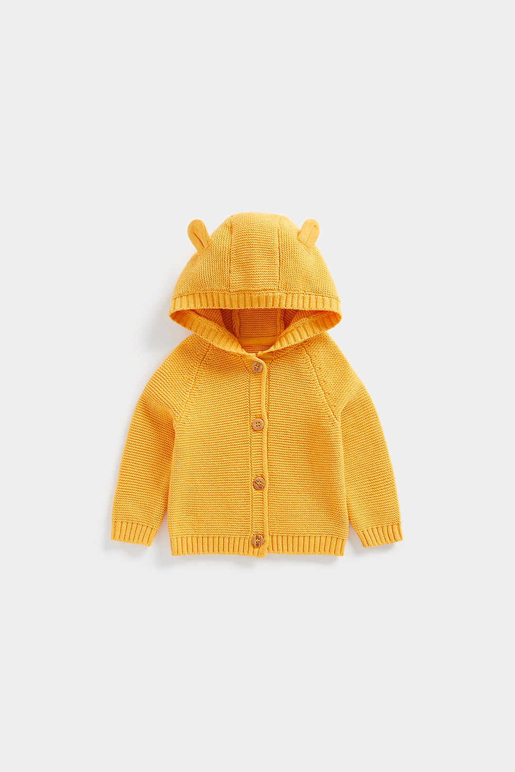 Mothercare Ochre Organic-Cotton Knitted Cardigan