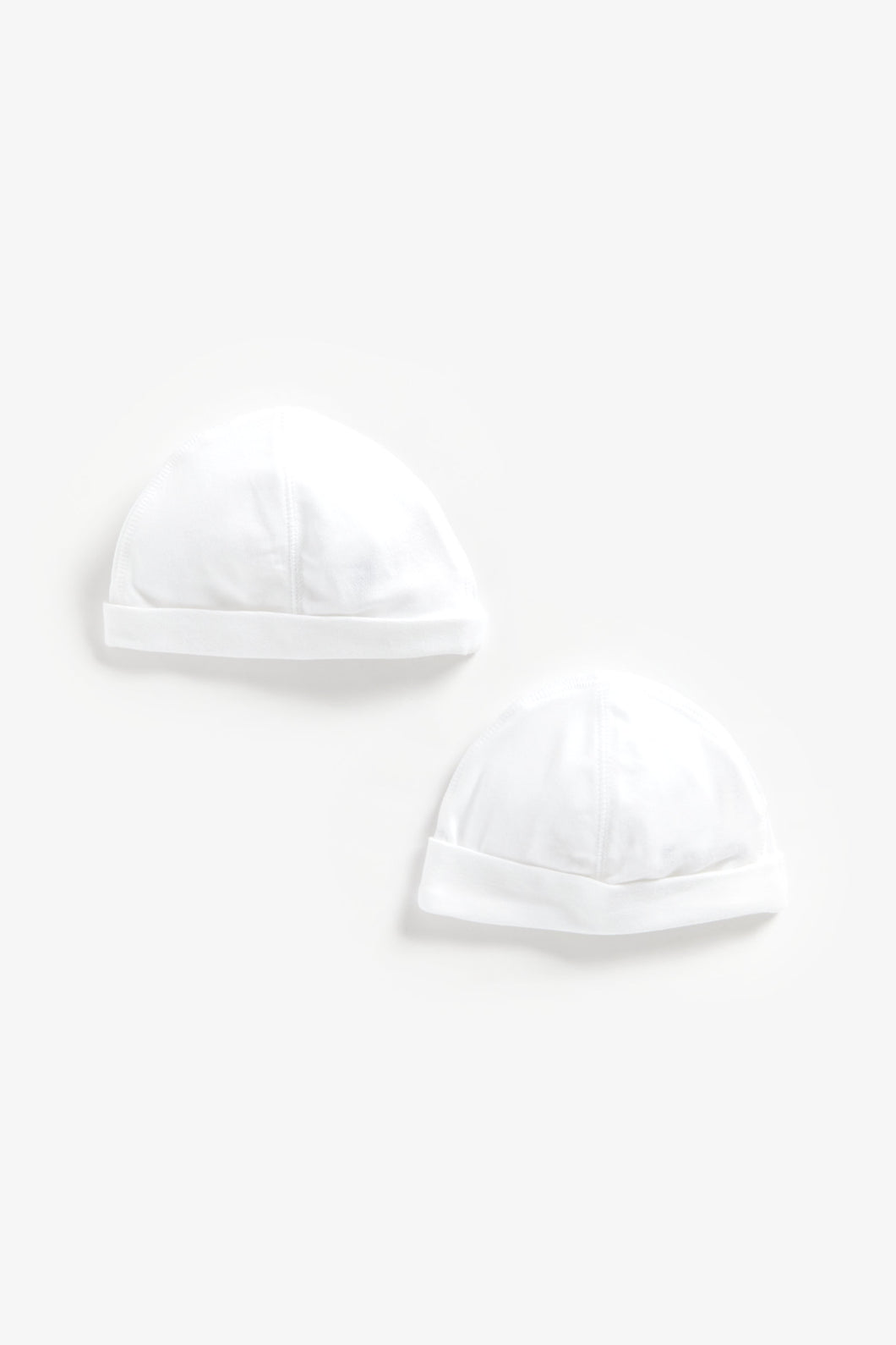 Mothercare White Baby Hats - 2 Pack