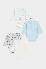 
                        
                          Load image into Gallery viewer, Mothercare Frosted Forest Long-Sleeved Bodysuits - 5 Pack
                        
                      
