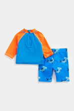 
                        
                          Load image into Gallery viewer, Mothercare Shark Sunsafe Rash Vest And Shorts
                        
                      