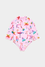 
                        
                          Load image into Gallery viewer, Mothercare Flamingo Rashguard Swimsuit
                        
                      