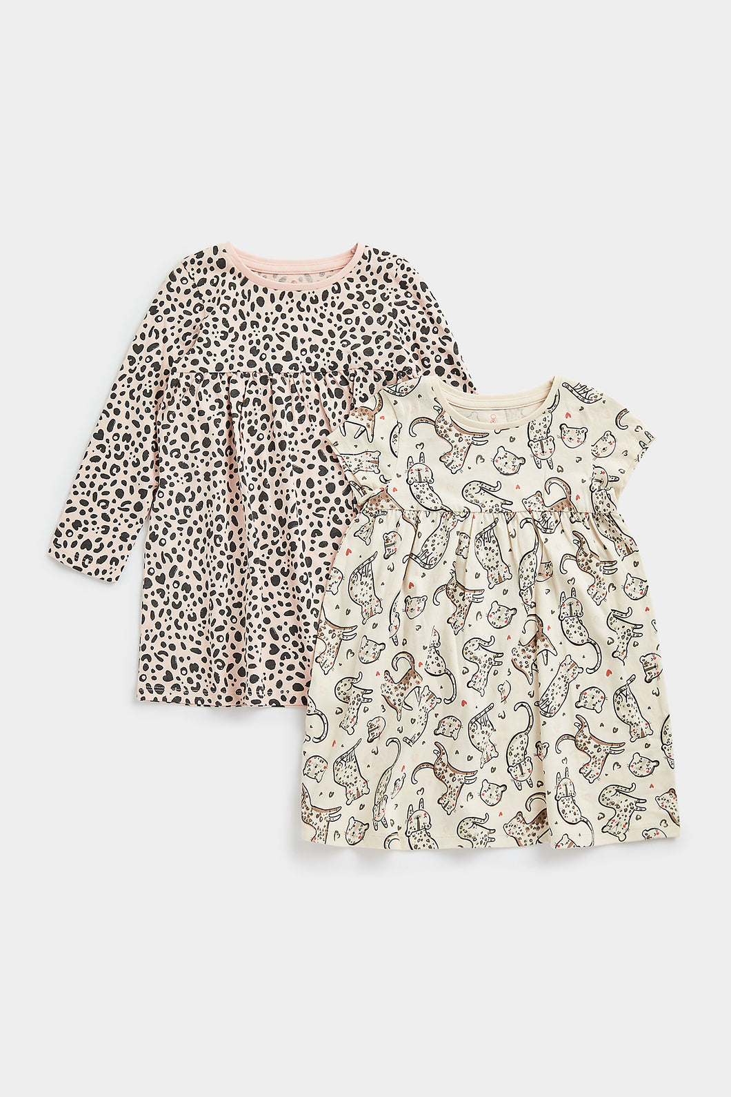 Mothercare Little Leopard Jersey Dresses - 2 Pack