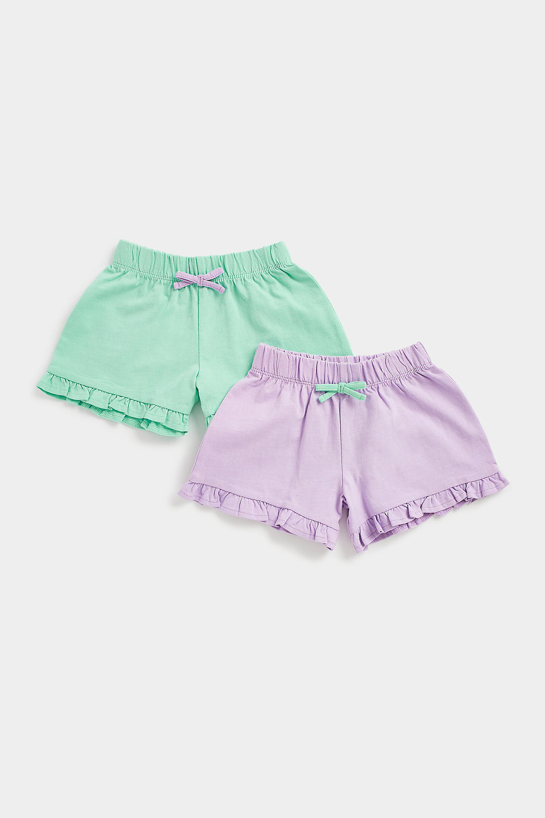 Mothercare Lilac And Mint Jersey Shorts - 2 Pack