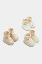 
                        
                          Load image into Gallery viewer, Mothercare Bear And Mouse Sock-Top Baby Booties - 3 Pack
                        
                      