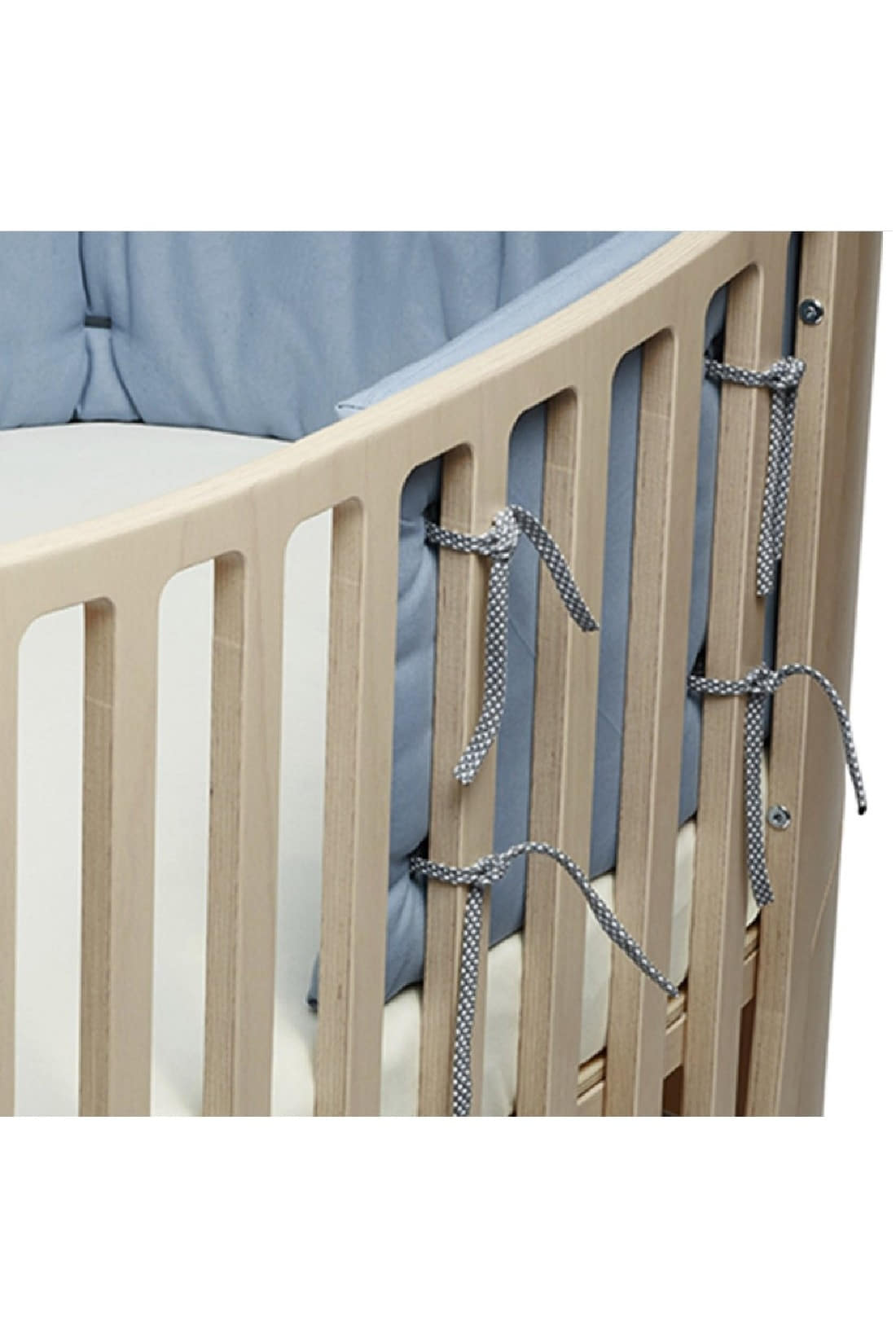 Buy Leander Classic Baby Cot Bumper (Half Coverage) Dusty Blue Online