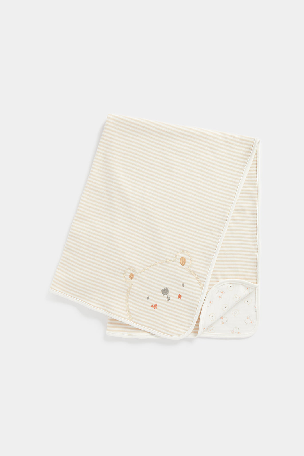 Mothercare平紋針織包巾－小熊與老鼠
