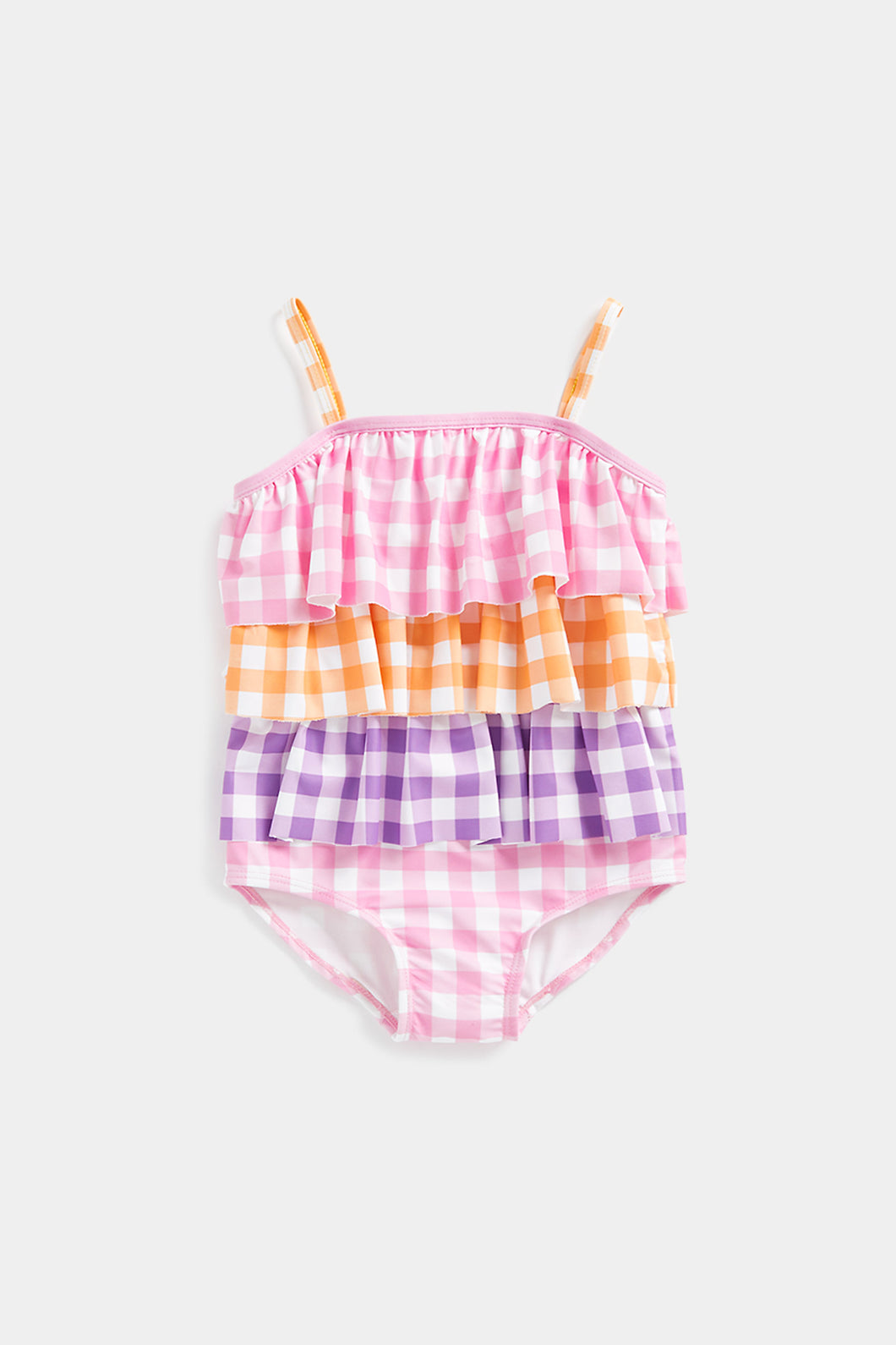 Mothercare Checked Frill Swimsuit