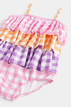 
                        
                          Load image into Gallery viewer, Mothercare Checked Frill Swimsuit
                        
                      