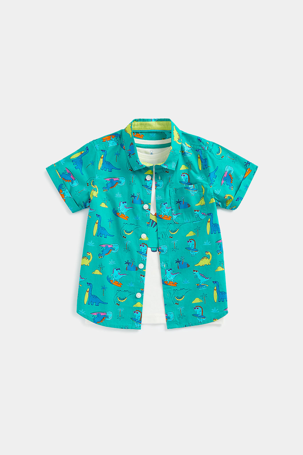 Mothercare Dinosaur Shirt And T-Shirt Set
