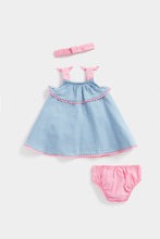 
                        
                          將圖片載入圖庫檢視器 Mothercare Denim Dress, Knickers And Headband Set
                        
                      
