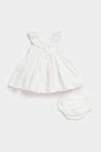 
                        
                          將圖片載入圖庫檢視器 Mothercare White Broderie Dress And Knickers
                        
                      