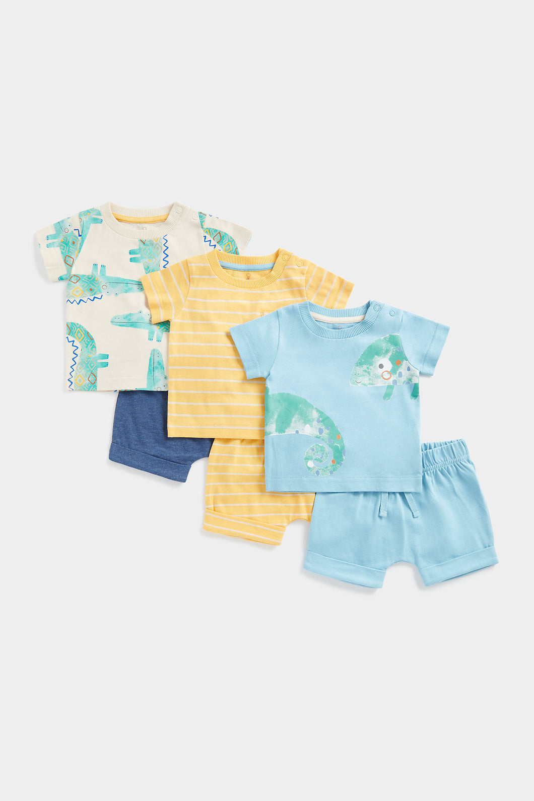 Mothercare Tropical T-Shirts And Shorts - 6 Piece