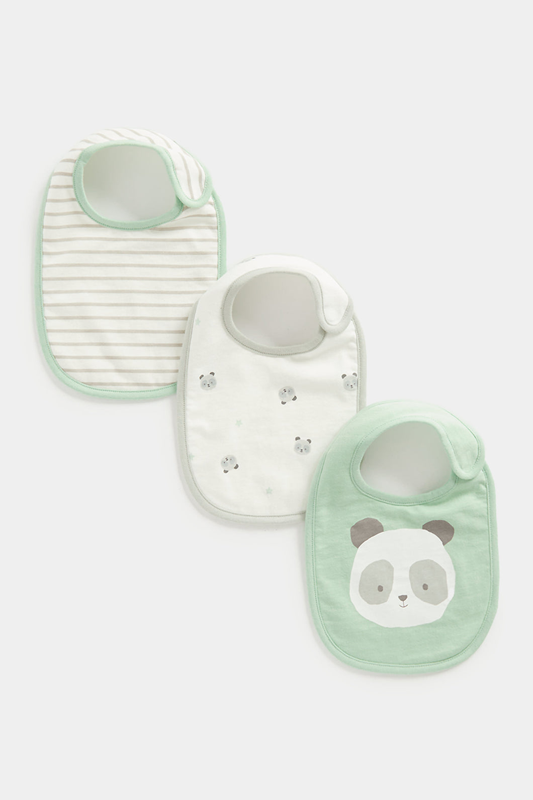 Mothercare Panda Newborn Bibs - 3 Pack