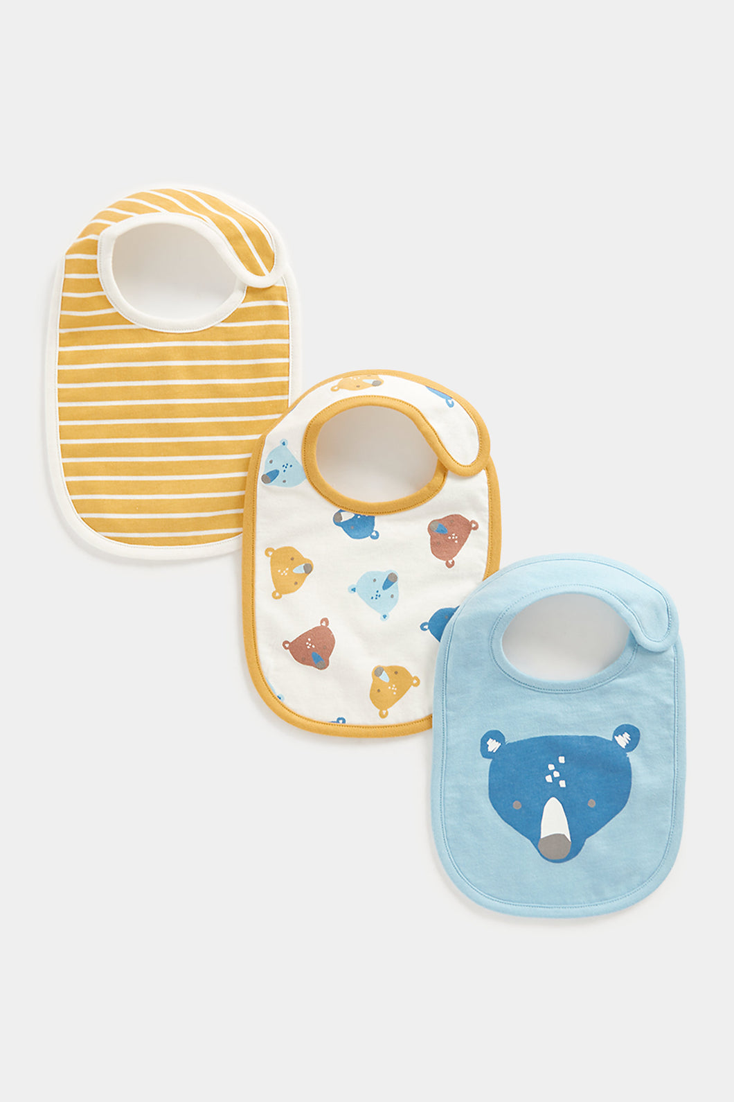 Mothercare Bear Newborn Bibs - 3 Pack