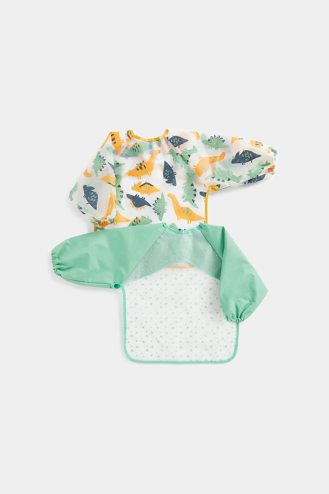 Mothercare Dino Coverall Bibs - 2 Pack