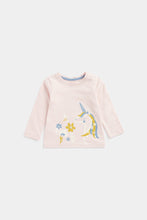 
                        
                          Load image into Gallery viewer, Mothercare Pink Party Horse Long-Sleeved T-Shirt
                        
                      