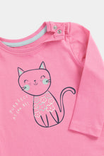 
                        
                          Load image into Gallery viewer, Mothercare Pink Cat Long-Sleeved T-Shirt
                        
                      