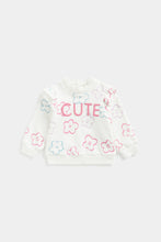 
                        
                          Load image into Gallery viewer, Mothercare White Cute Sweat Top
                        
                      