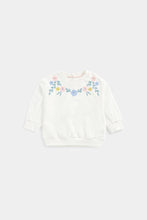 
                        
                          Load image into Gallery viewer, Mothercare White Broderie Sleeve Sweat Top
                        
                      