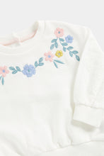 
                        
                          Load image into Gallery viewer, Mothercare White Broderie Sleeve Sweat Top
                        
                      